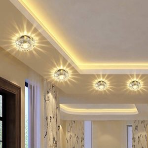 Led Crystal Ceiling Lamp For Corridor, Entrance, Ceiling, Recessed Downlight Clear