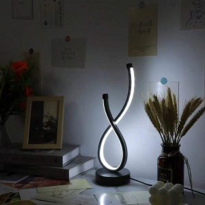 1pc Modern & Simple Design Rechargeable Led Table Lamp, Eye-Caring, Suitable For Bedroom, Study Room, Hotel, Bar, Creative Decoration Table Lamp Black