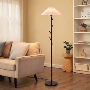 Qcyuui 63.18'' 5-Hook Traditional Floor Lamp With 1 Bulb Included Beige