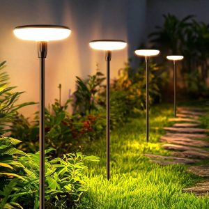 4 Pack 34LM Tall Solar Garden Lights Outdoor, Waterproof Solar Swaying Lights, Up To 12 Hrs Auto On/Off Solar Lights For Outside Yard Patio Pathway Decor Warm Light