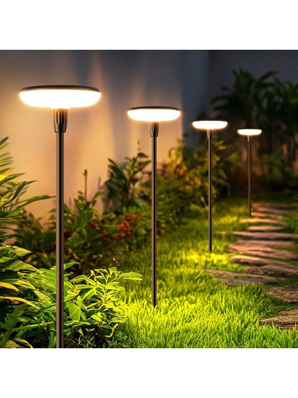 4 Pack 34LM Tall Solar Garden Lights Outdoor, Waterproof Solar Swaying Lights, Up To 12 Hrs Auto On/Off Solar Lights For Outside Yard Patio Pathway Decor Warm Light