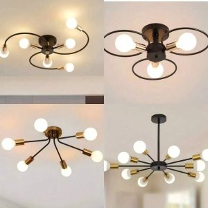 1pc Minimalist Nordic Style Modern Dining Room/Living Room Ceiling Lamp, Without Light Bulb Simple Ceiling Lamp