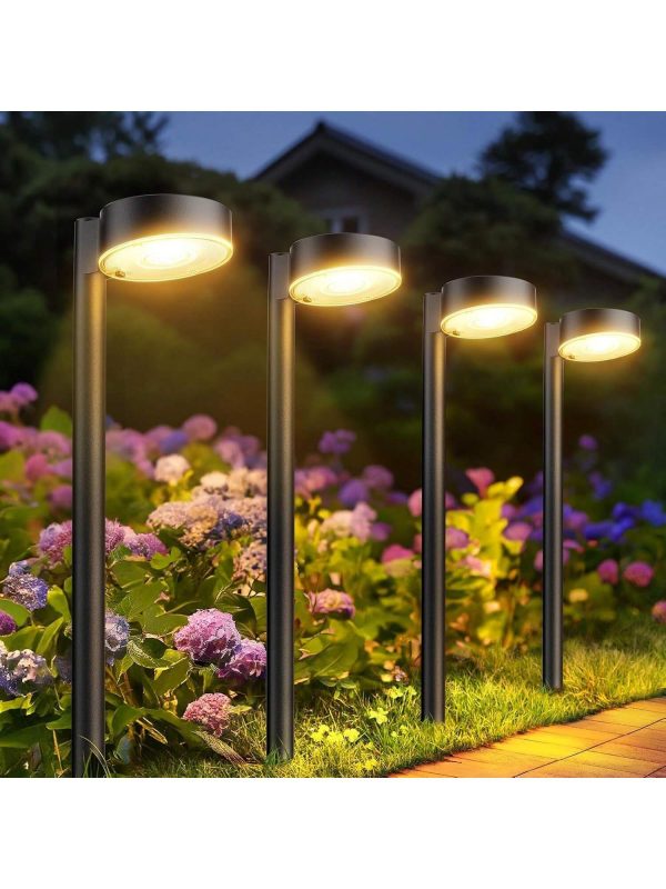 2/4/8pcs Solar Pathway Lights Outdoor, Bright 12 LED Solar Lights Outdoor Waterproof For Yard, Over 12Hrs Long Lighting Solar Powered Garden Lights For Outside Walkway Patio Path Driveway Warm White