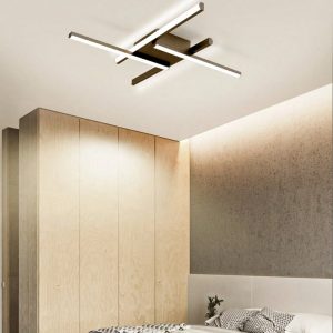 Minimalist LED Ceiling Lamp Luxury Home Decor White Light/Warm Light Acrylic Ceiling Light Decoration Fixtures For Exhibition Hall Stairs Ceiling Lamp Living Room Kitchen Island Bedroom Restaurant Balcony Hallway Lamp Minimalist LED Ceiling Lamp Luxury Home Decor Black