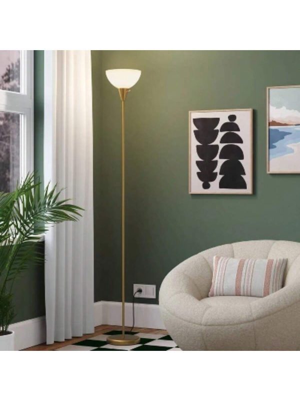 Torchiere Floor Lamp-Light Bulbs Not Included Apricot